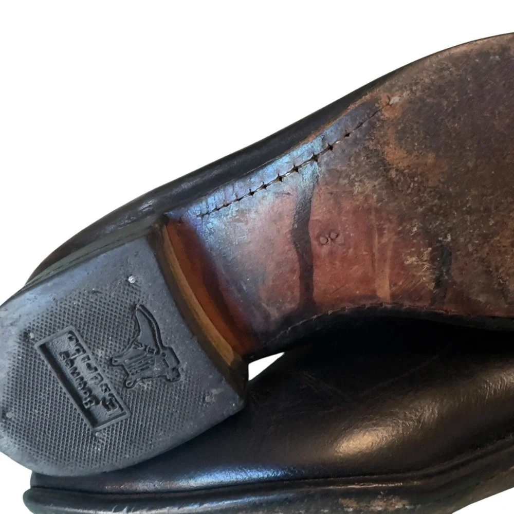 Botines Estribo Black Leather Chelsea Boots Handmade in Mexico Men’s Size 8 EUC